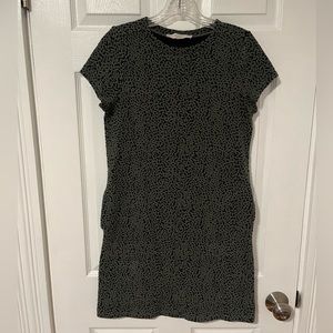 Green and black Loft dress with pockets